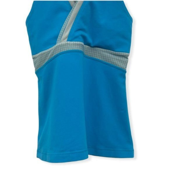 Lululemon Blue Gingham Racerback Tank Top Rare - Picture 3 of 8